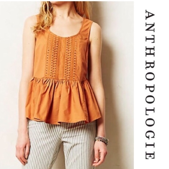 Anthropologie Tops - Anthropologie / VenessaVirginia Orange Peplum M